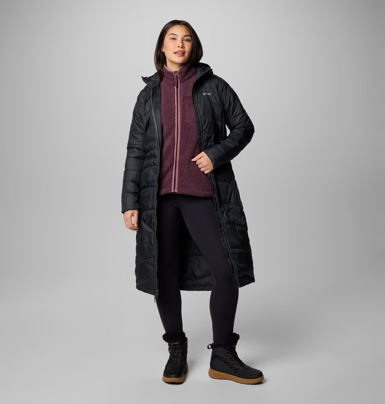 Parka Karis Gale Larga Negra Mujer Columbia
