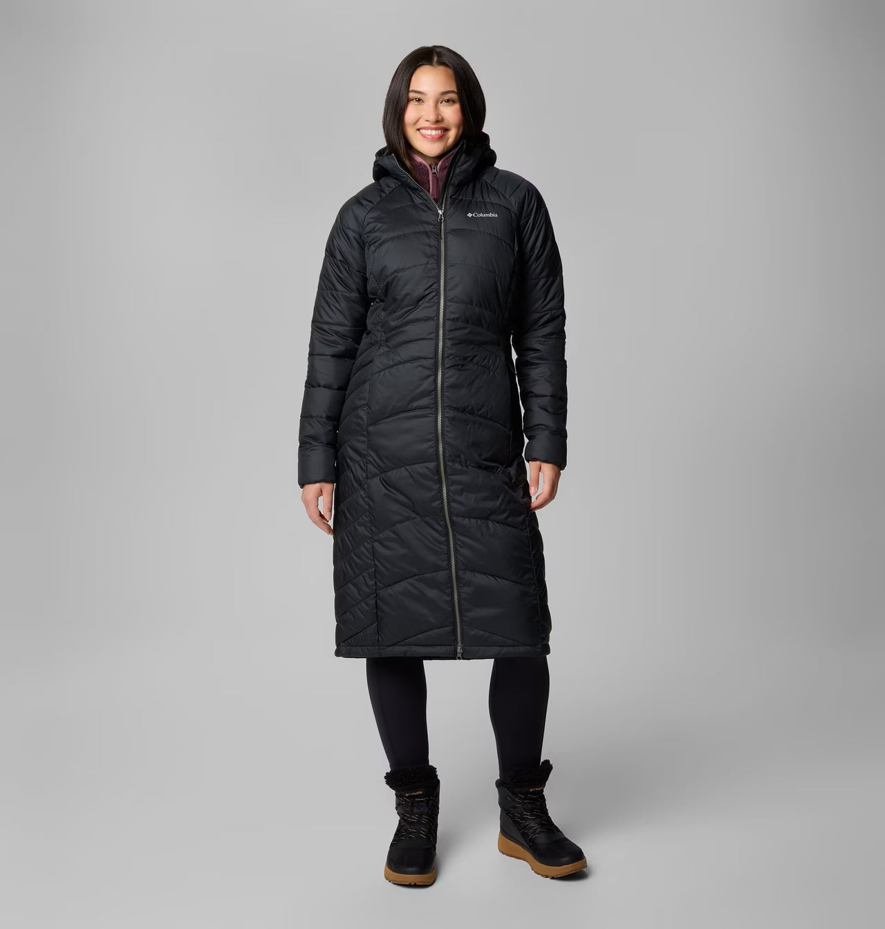 Parka Karis Gale Larga Negra Mujer Columbia