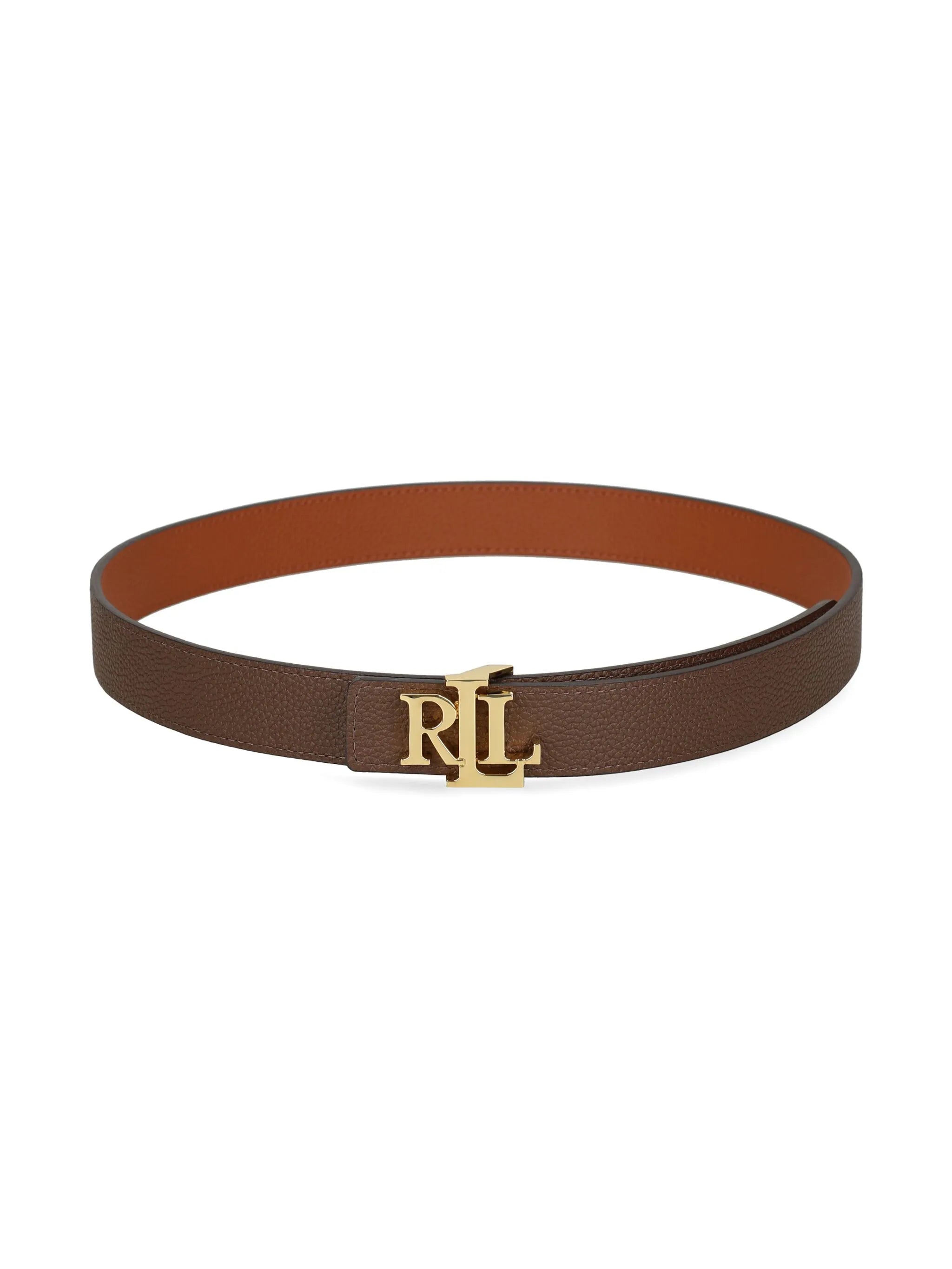 Cinturón Lauren Tan/Dark Brown Reversible 2 cm Ralph Lauren