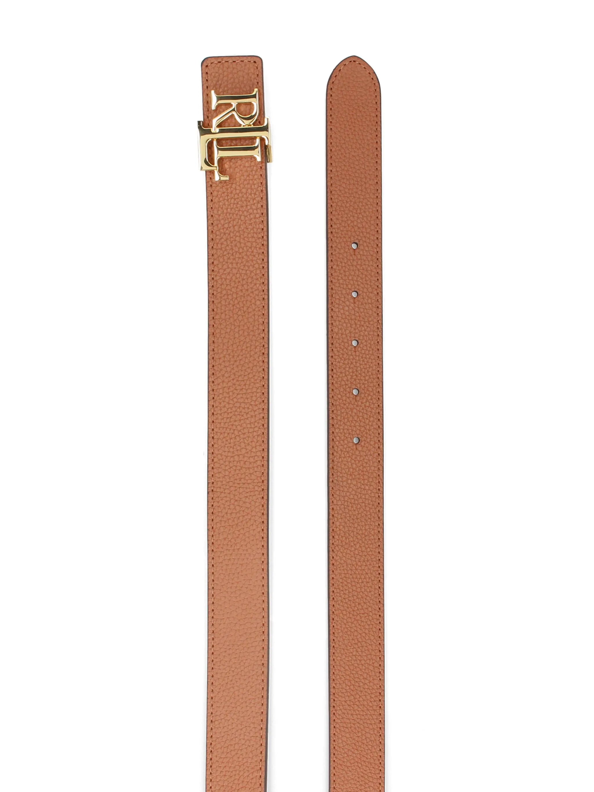Cinturón Lauren Tan/Dark Brown Reversible 2 cm Ralph Lauren