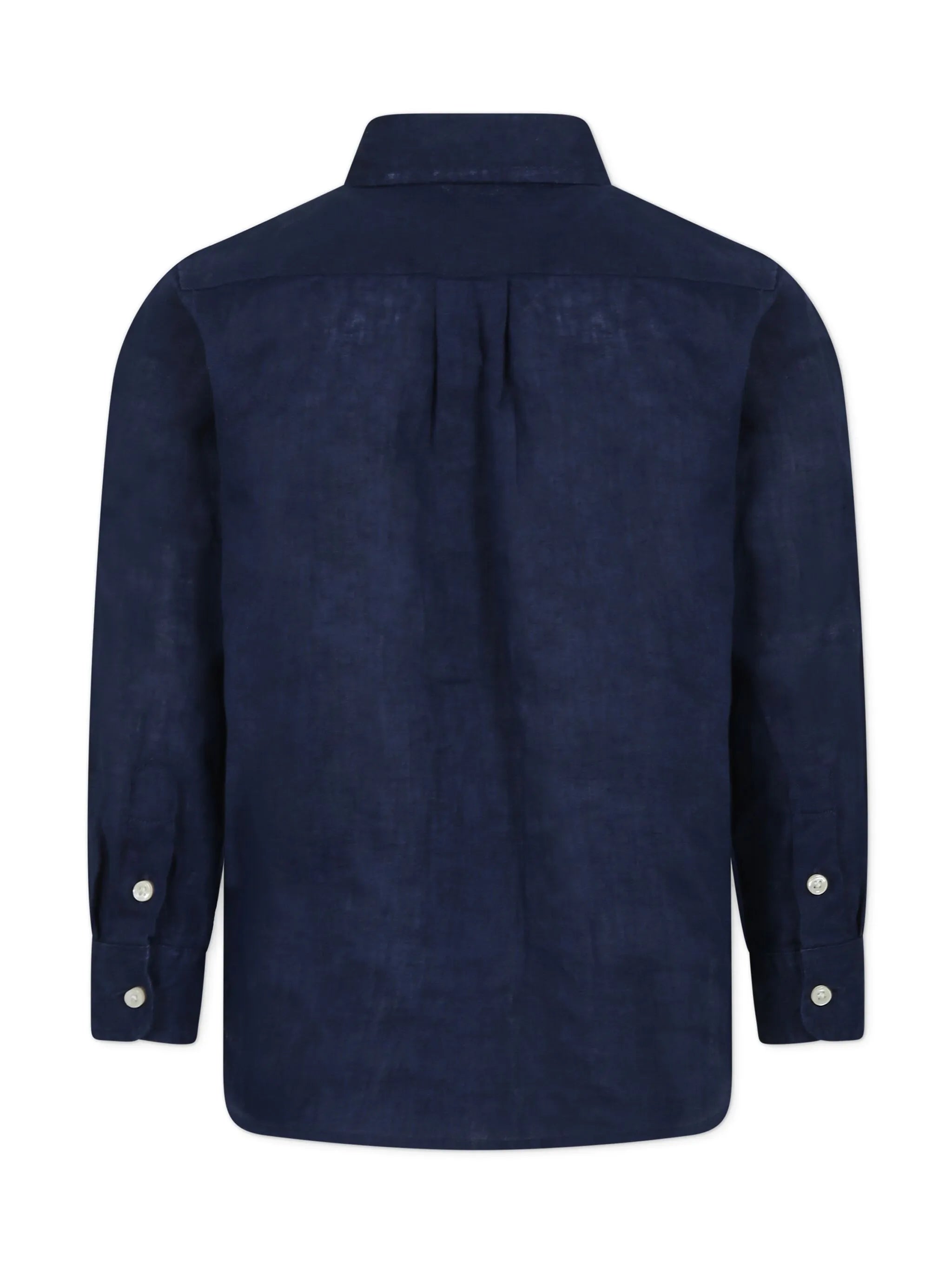 Camisa Azul Lino Juvenil Polo Ralph Lauren