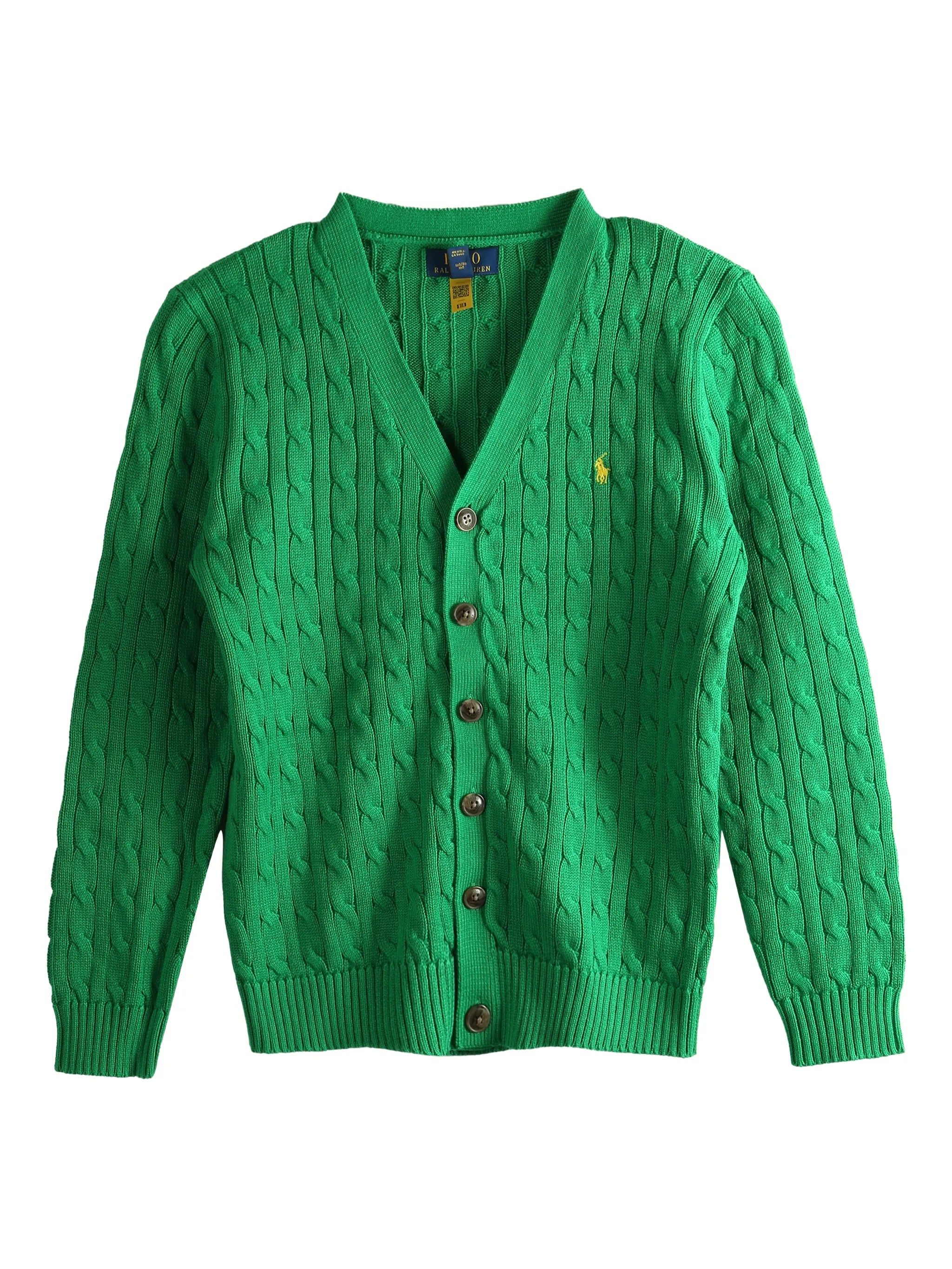 Cardigan Verde Algodón Juvenil Polo Ralph Lauren