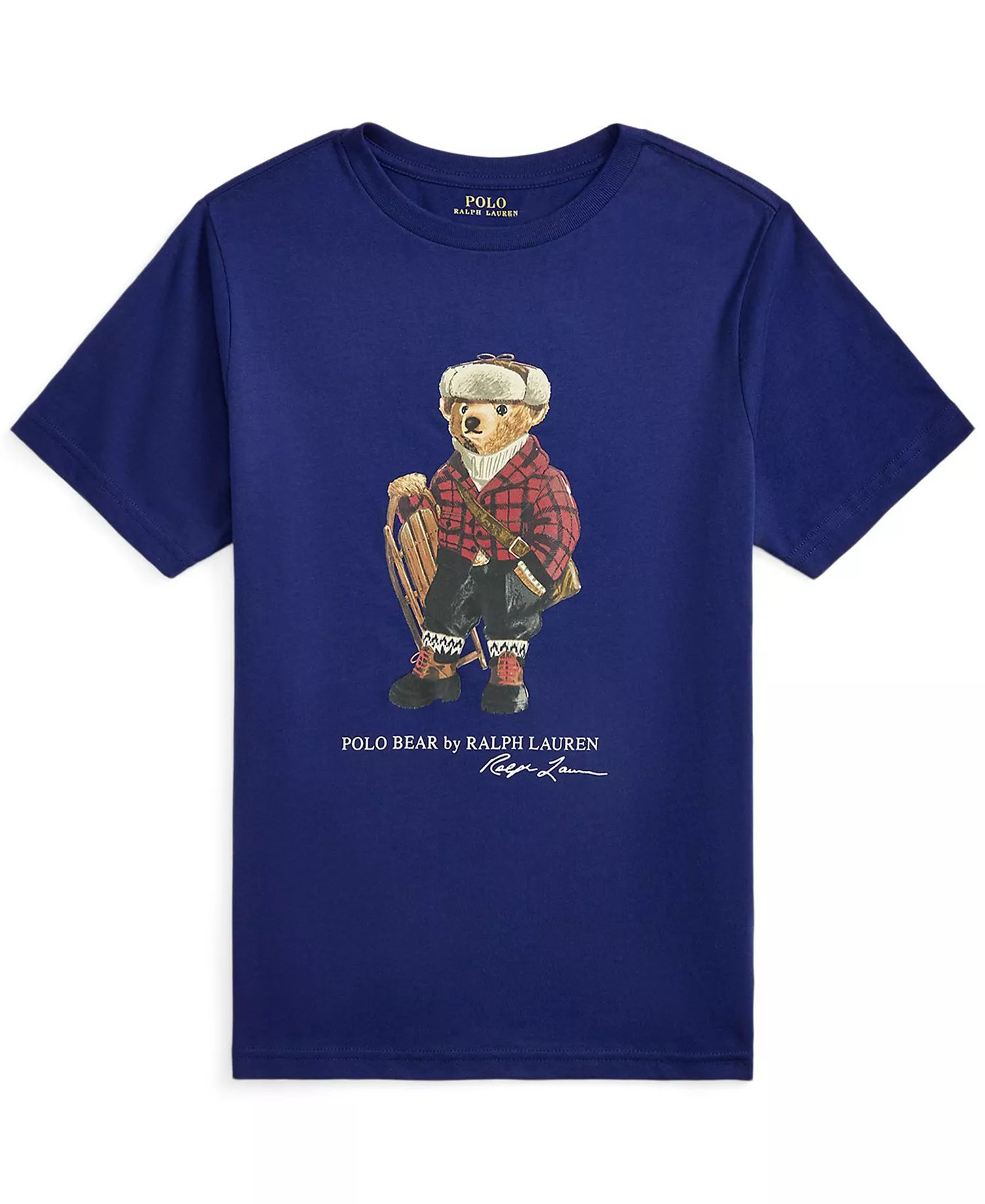 Polera Azul Algodón Polo Bear Juvenil