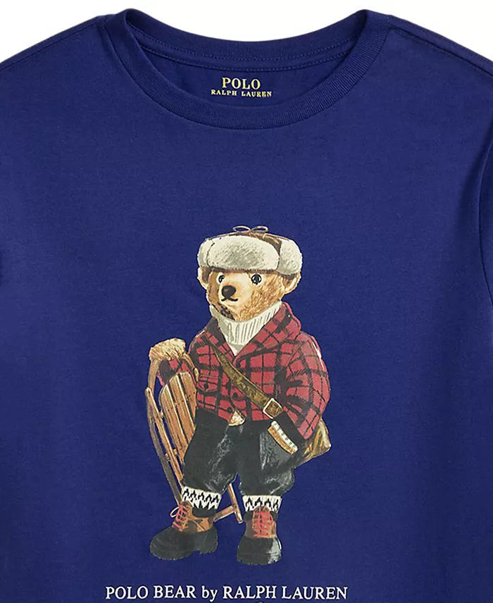 Polera Azul Algodón Polo Bear Juvenil