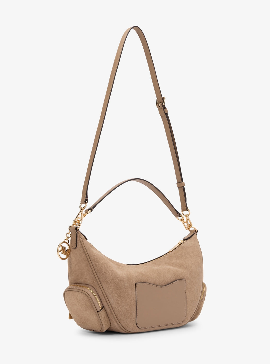 Cartera Convertible Merritt Gamuza Beige Michael Kors