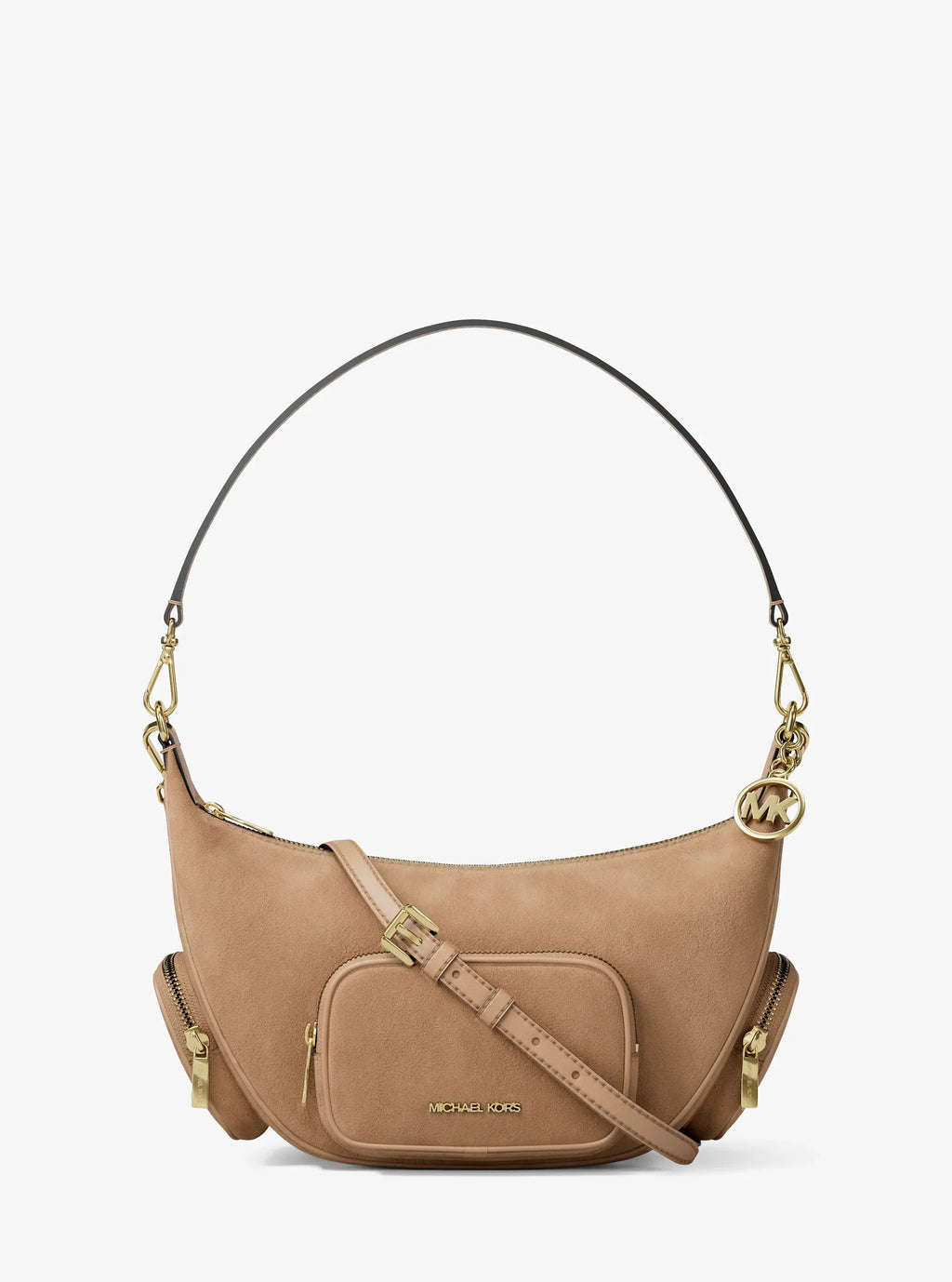 Cartera Convertible Merritt Gamuza Beige Michael Kors