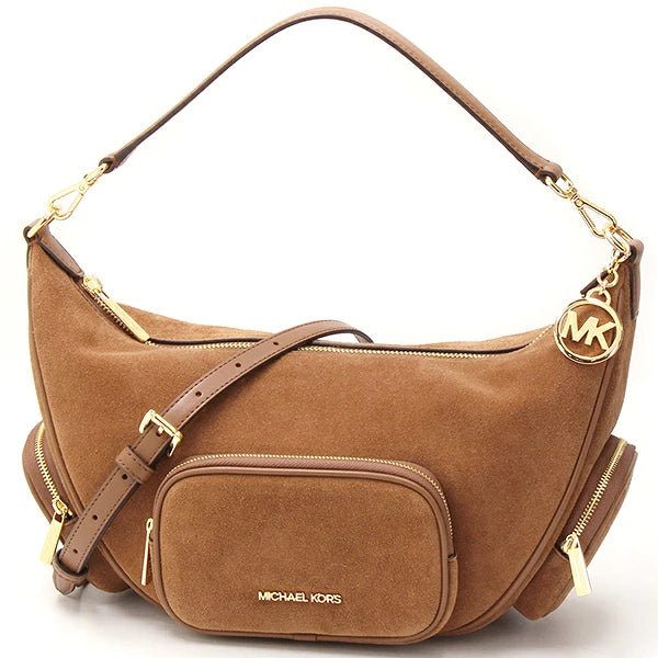 Cartera Convertible Merritt Gamuza Café Michael Kors