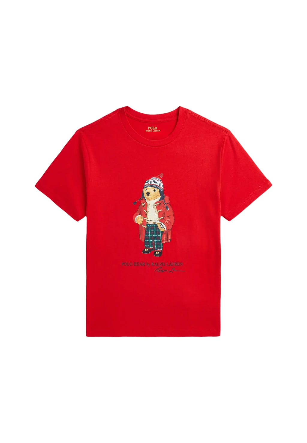 Polera Roja Algodón Juvenil Polo Bear