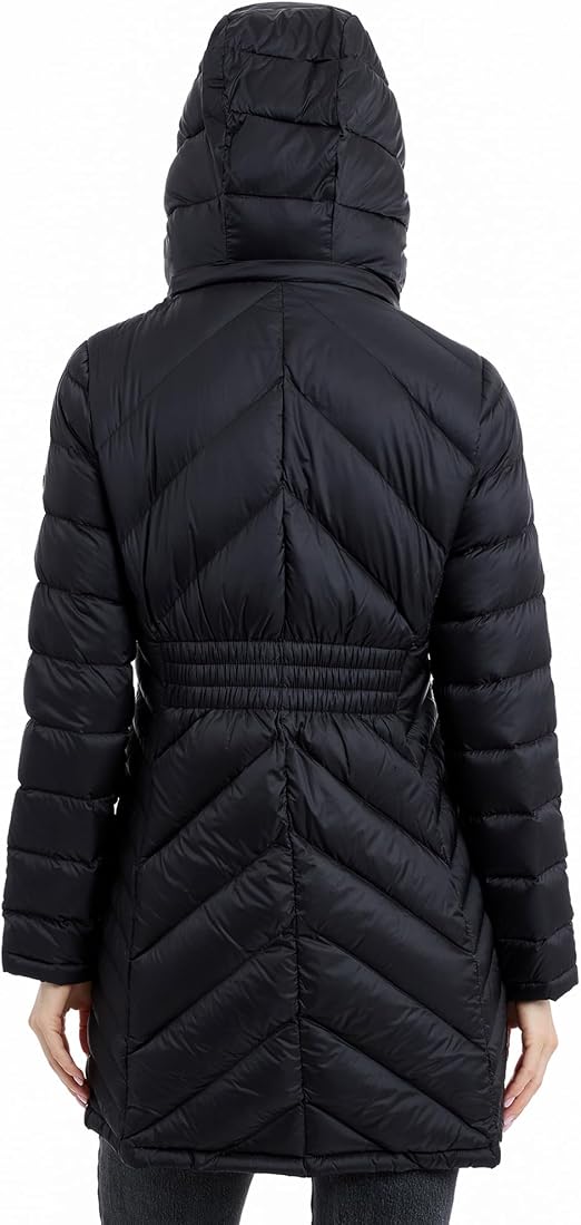 Parka Larga Doble Cierre Negra Michael Kors
