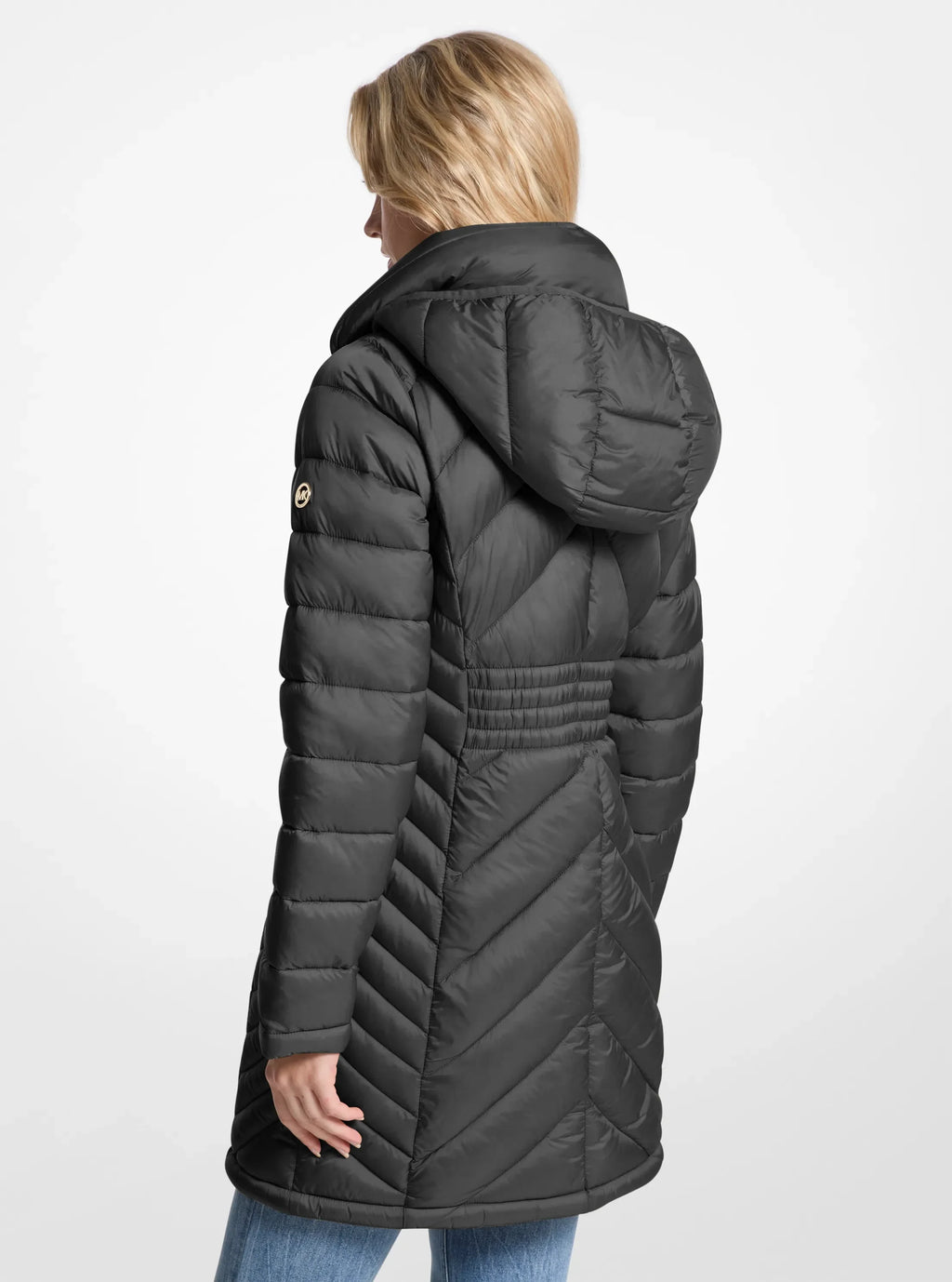 Parka Larga Doble Cierre Negra Michael Kors