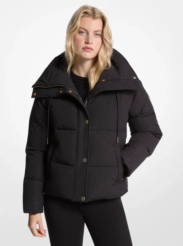 Chaqueta Puffer Monograma Negra Michael Kors