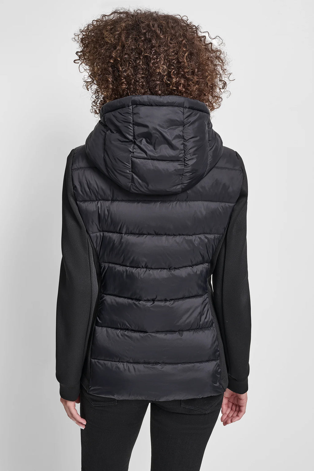 Chaqueta con Gorro Negra DKNY