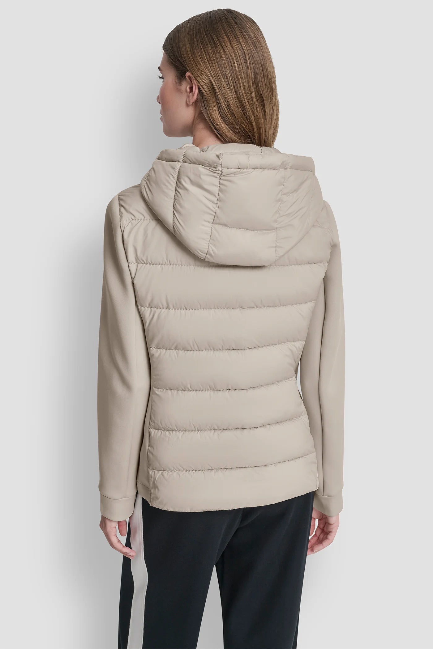Chaqueta con Gorro Vapor Grey DKNY