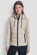 Chaqueta con Gorro Vapor Grey DKNY