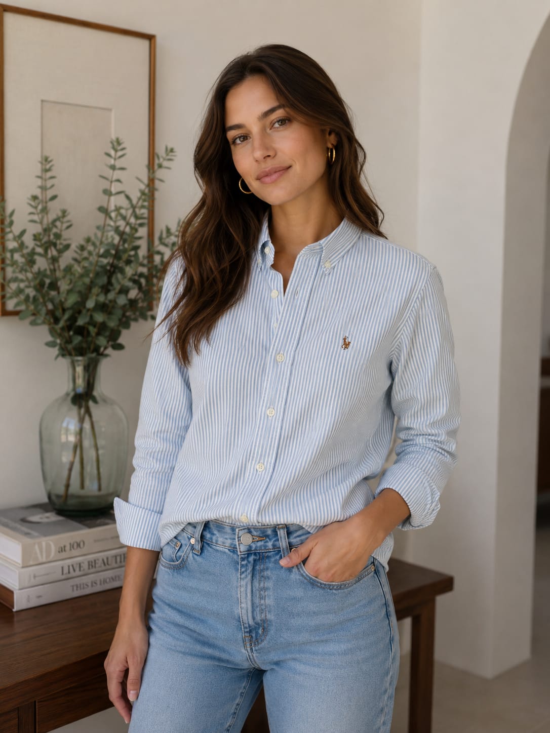 Camisa Oxford Rayas Algodón Juvenil Polo Ralph Lauren