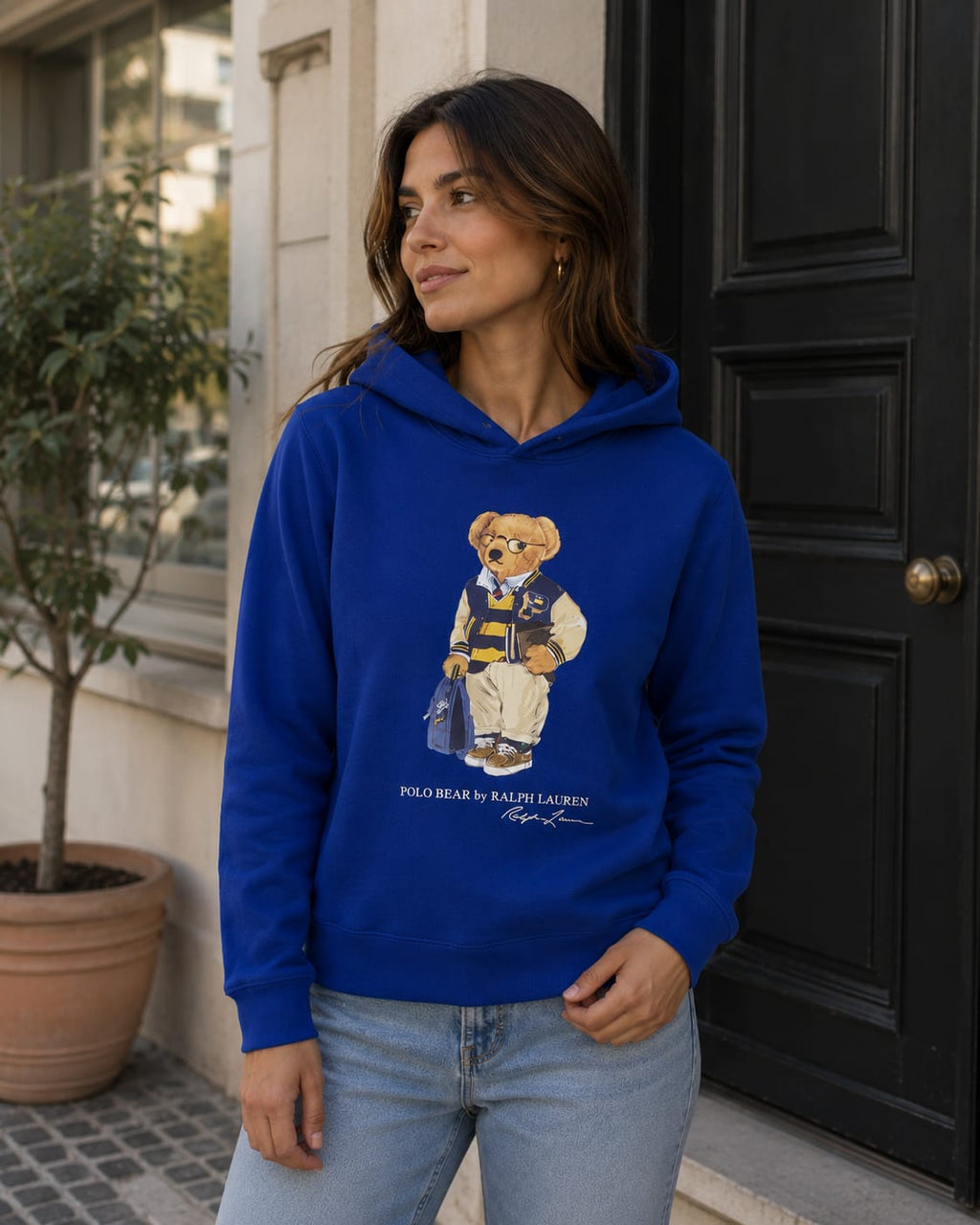 Poleron Azul Rey Juvenil Polo Bear