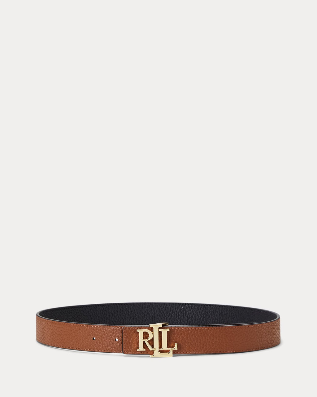 Cinturón Lauren Tan/Negro Cuero Reversible 3 cm Ralph Lauren