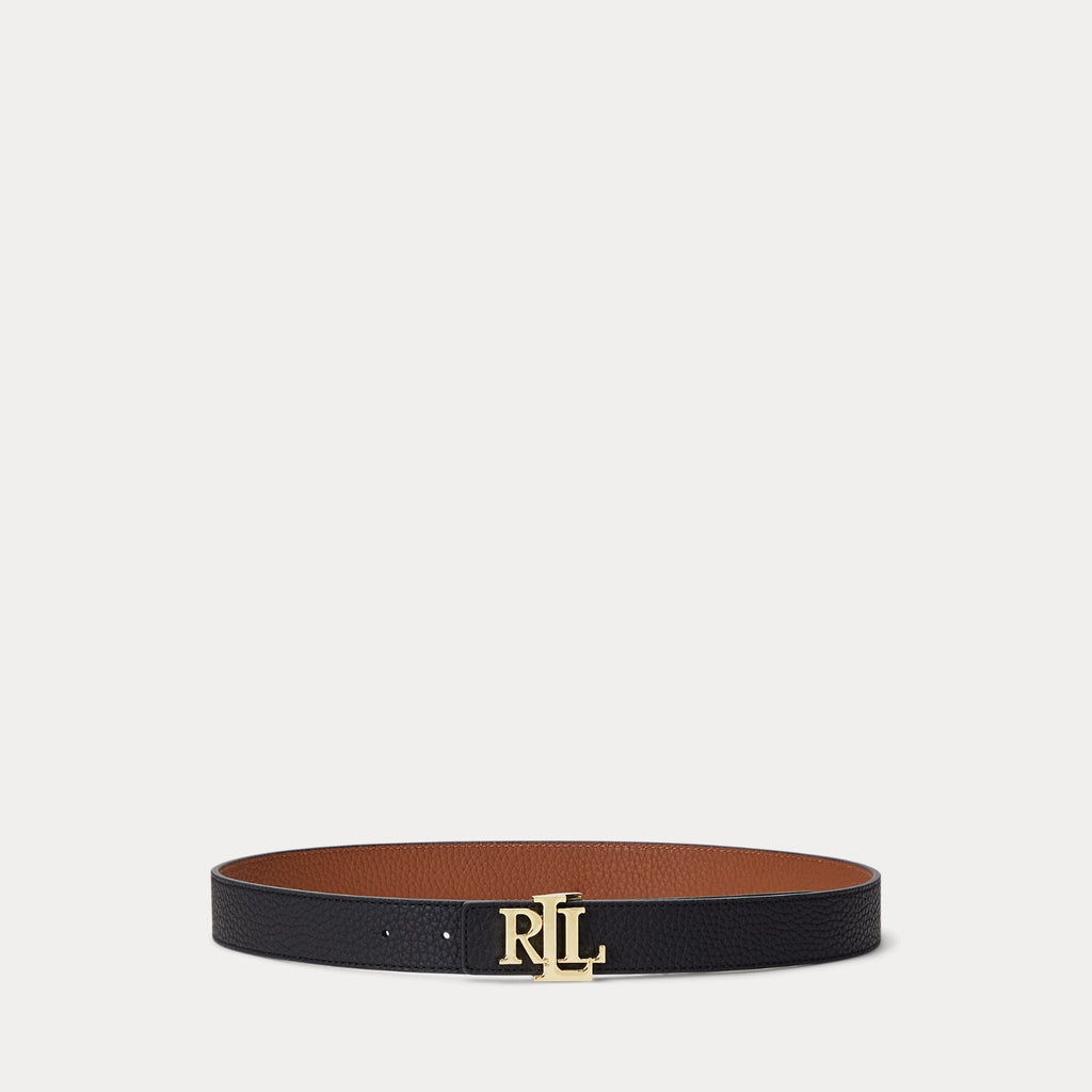 Cinturón Lauren Tan/Negro Cuero Reversible 4 cm Ralph Lauren