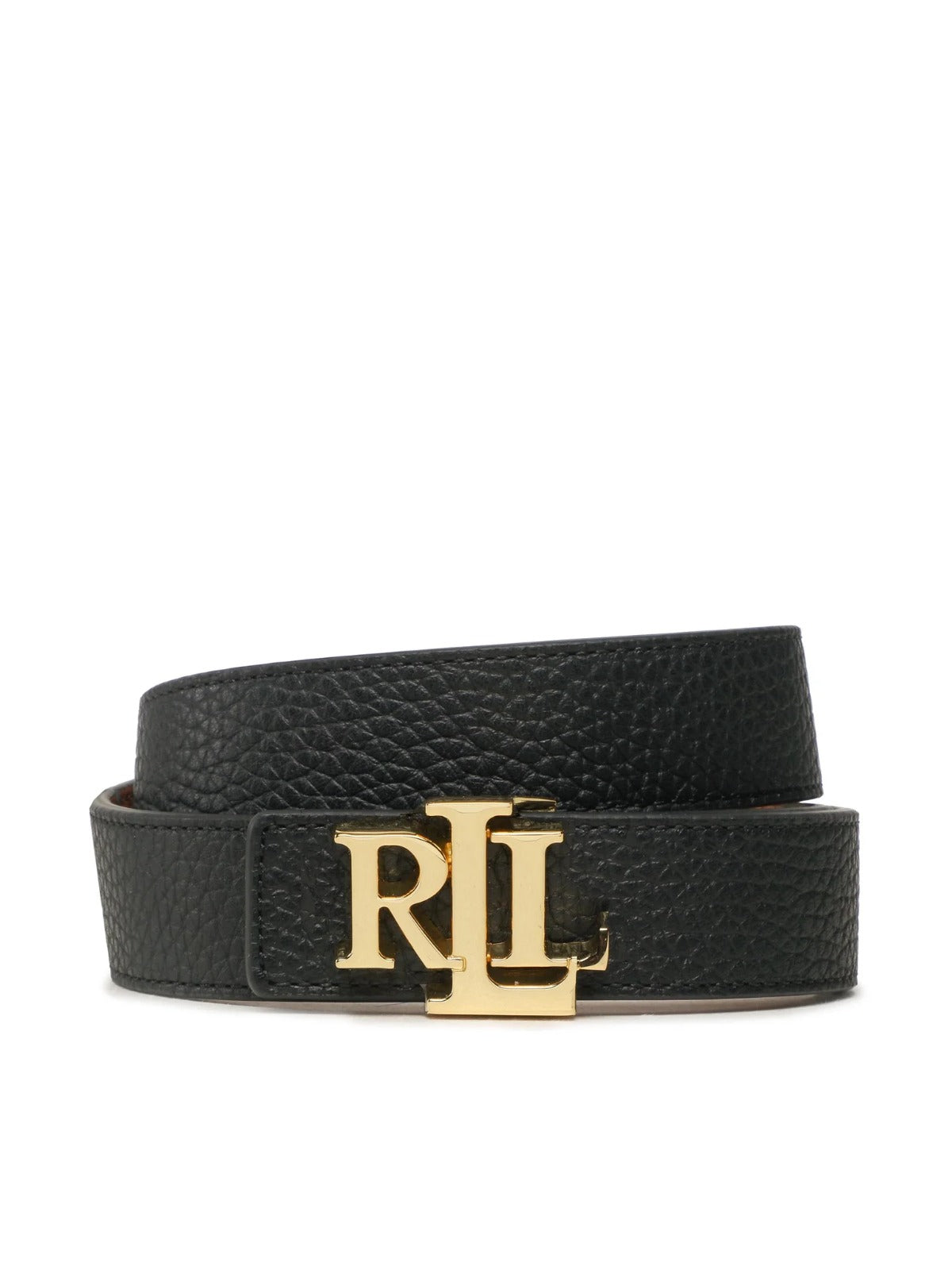 Cinturón Lauren Tan/Negro Cuero Reversible 4 cm Ralph Lauren