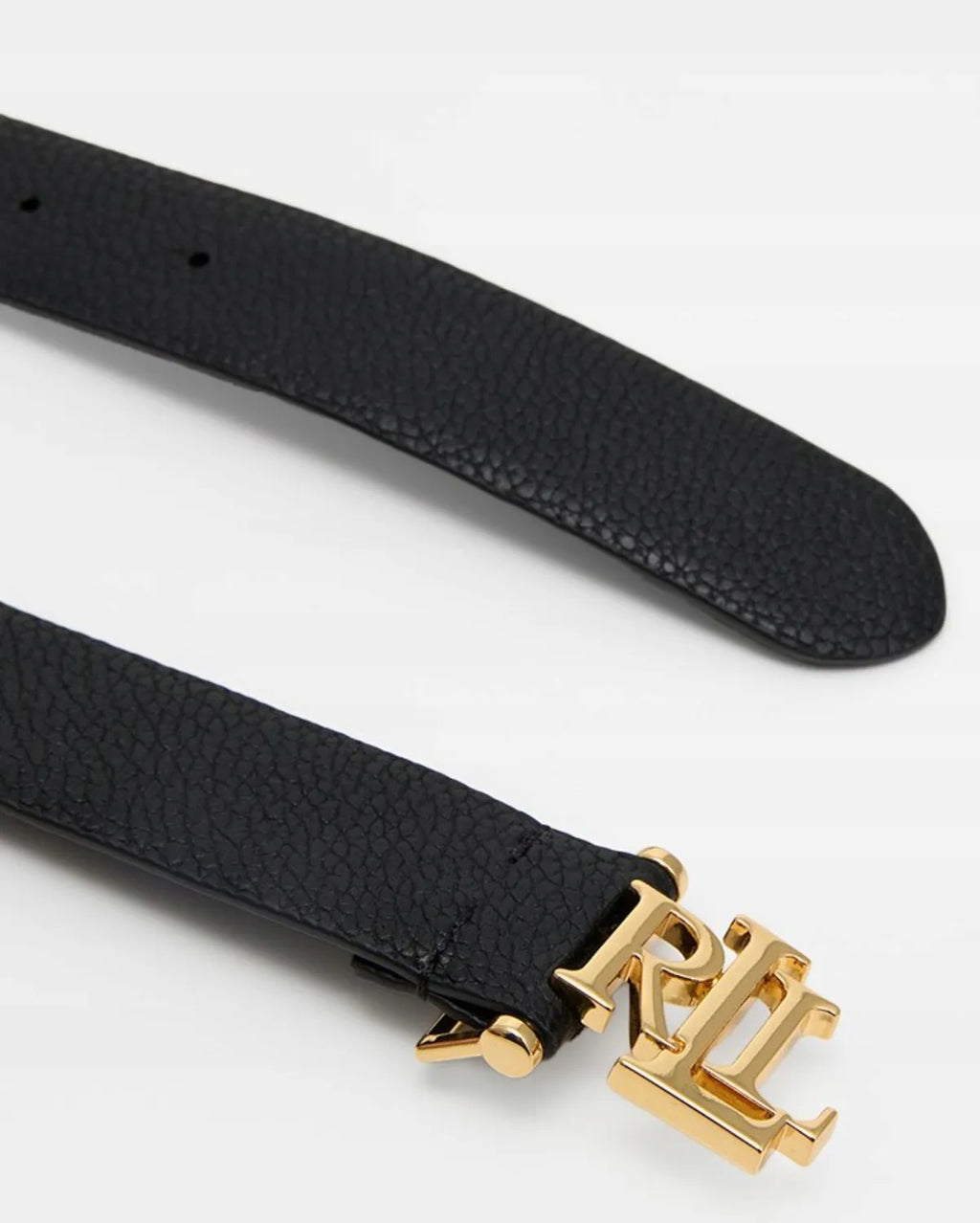 Cinturón Negro Cuero Fijo 3 cm Ralph Lauren