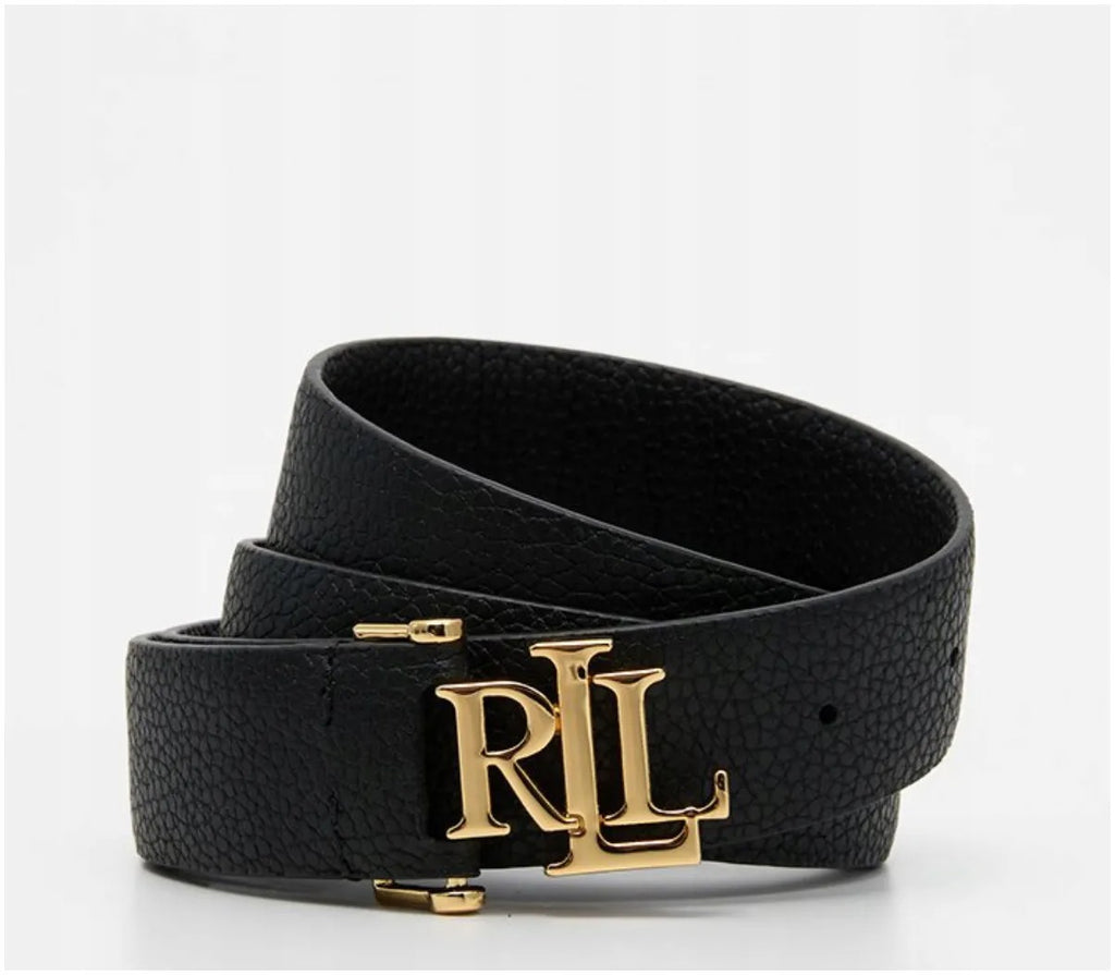 Cinturón Negro Cuero Fijo 3 cm Ralph Lauren