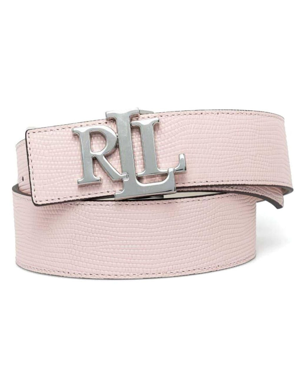 Cinturón Rosa/Blanco Cuero Reversible 3 cm Ralph Lauren