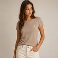 Polera Beige Algodón Adulto Mujer Polo Ralph Lauren
