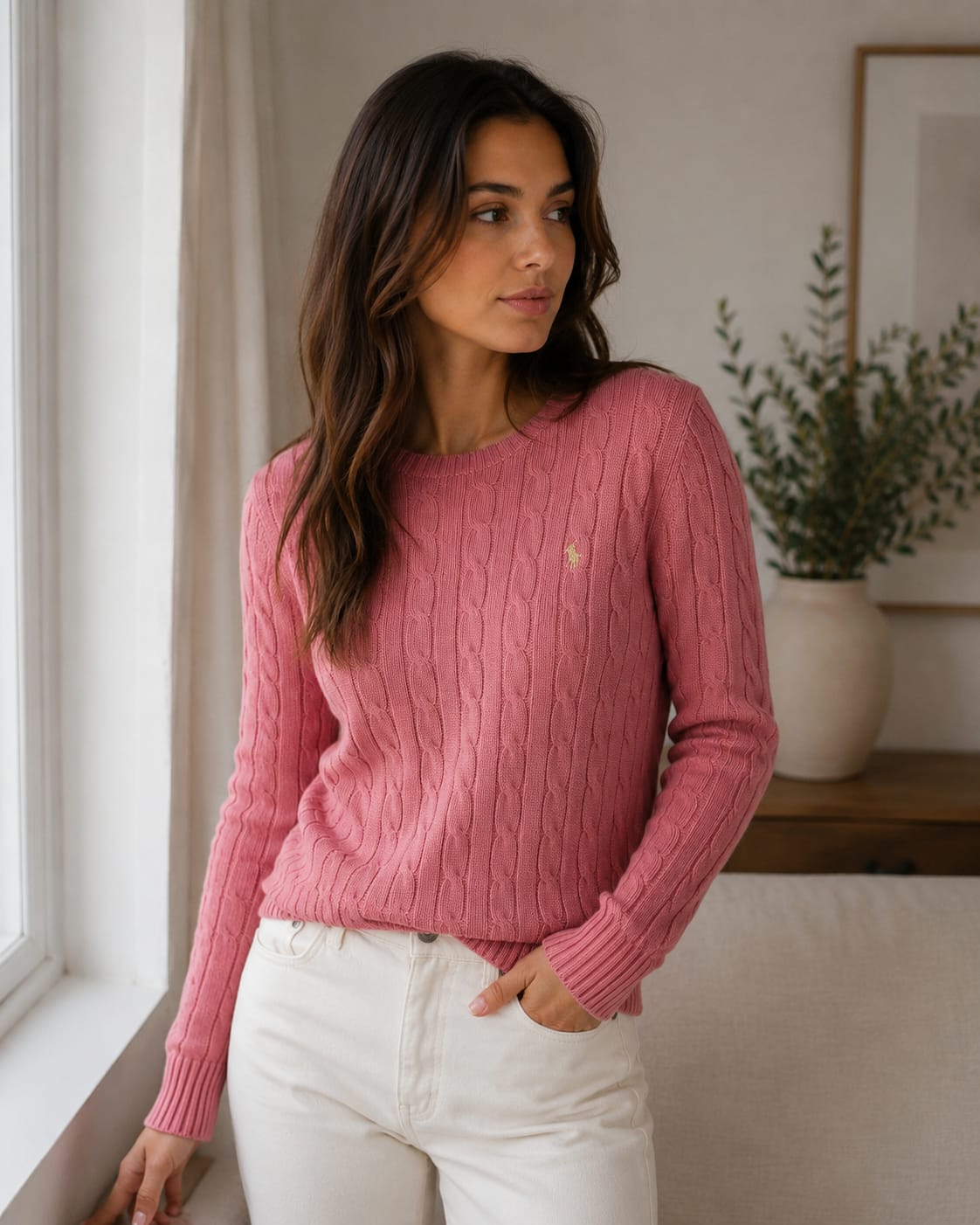 Sweater Rosa Algodón Juvenil Polo Ralph Lauren