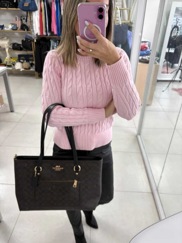 Cartera Gallery Tote Logo Café Coach