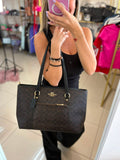 Cartera Gallery Tote Logo Café Coach