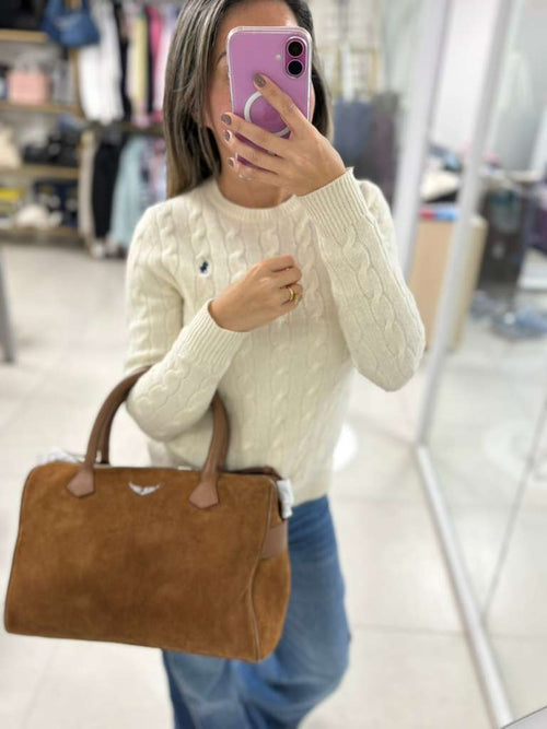 Bolso Mediano Wings Suede Bag Zadig Voltaire