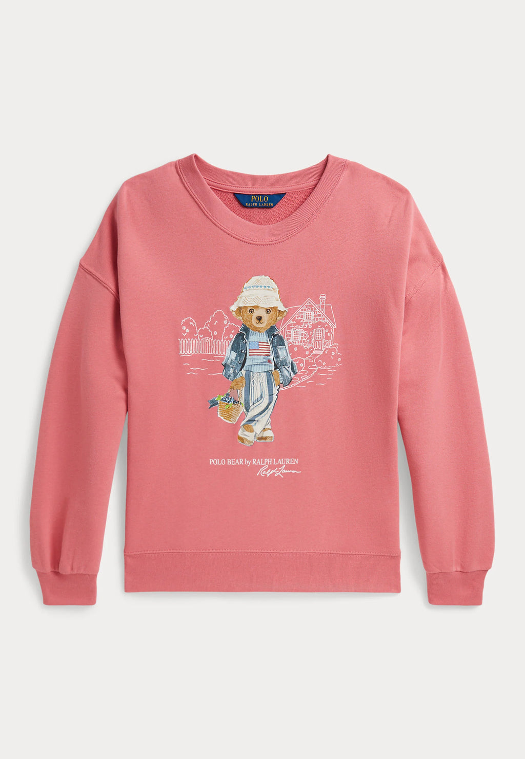 Polerón Rosa Osita Juvenil Polo Bear Ralph Lauren