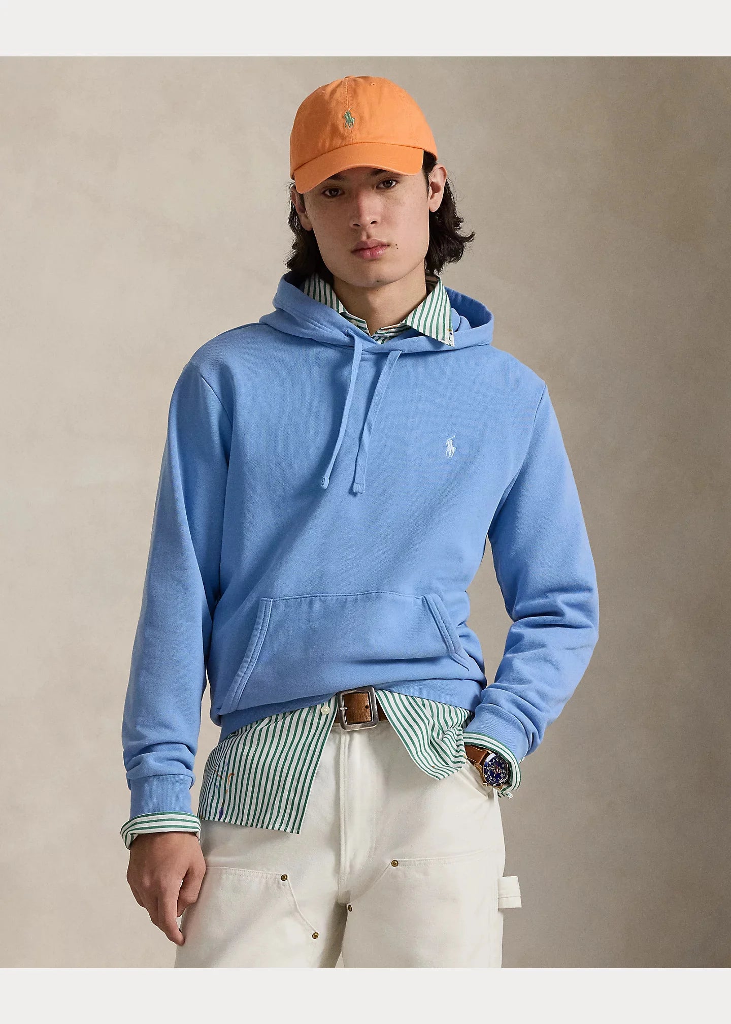 Polerón Celeste Algodón Adulto Hombre Polo Ralph Lauren