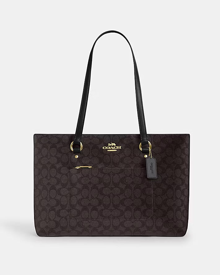 Cartera Gallery Tote Logo Café Coach