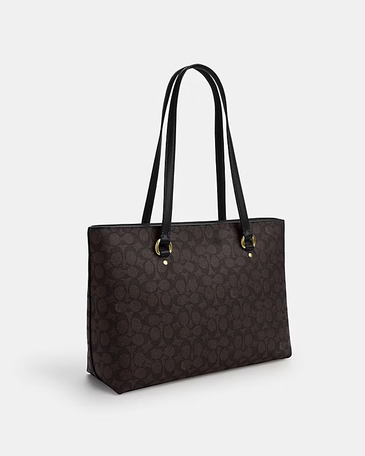 Cartera Gallery Tote Logo Café Coach