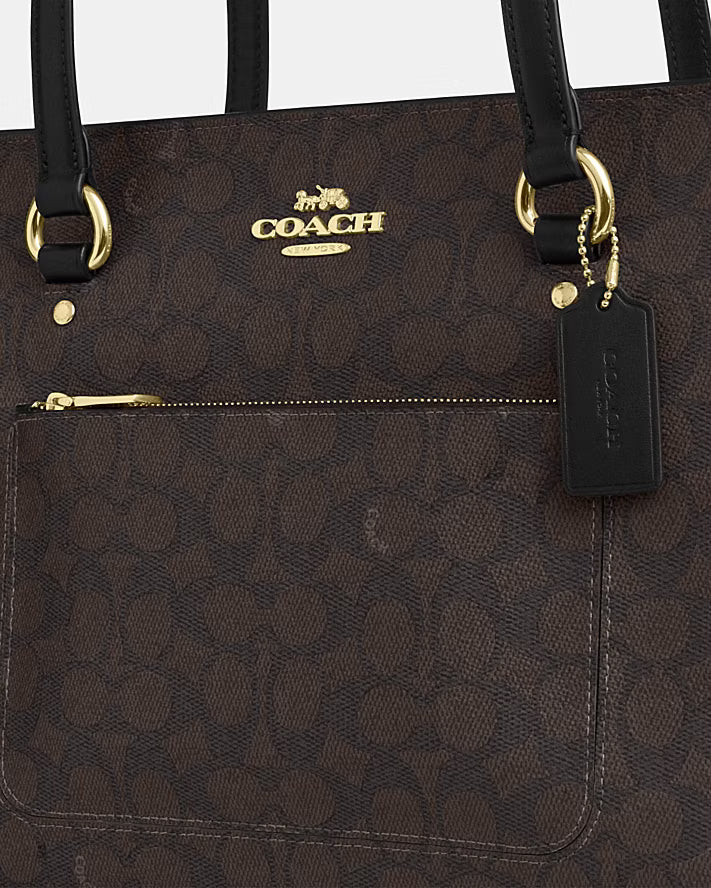 Cartera Gallery Tote Logo Café Coach