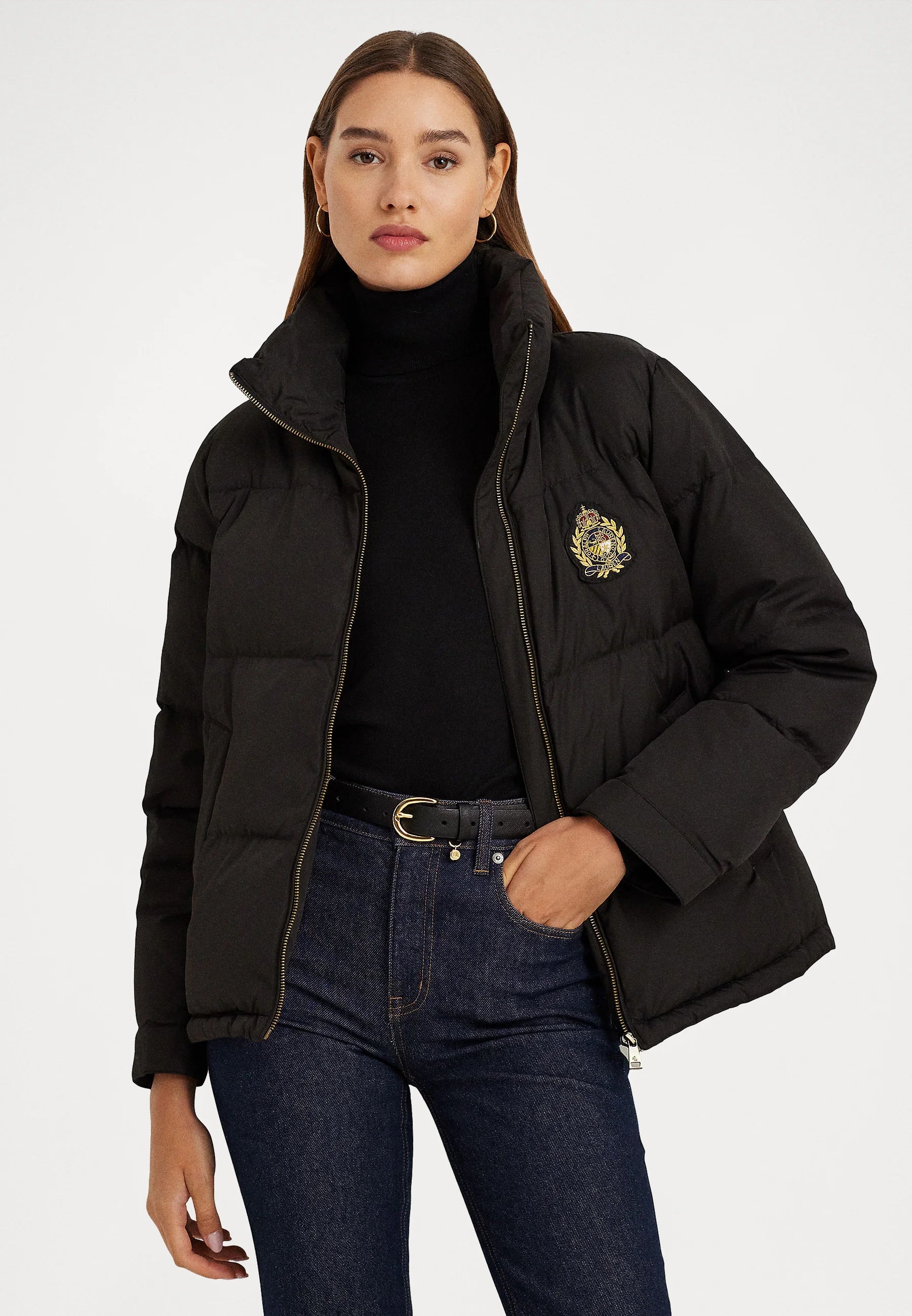 Parka Logo Negra Mujer Polo Ralph Lauren