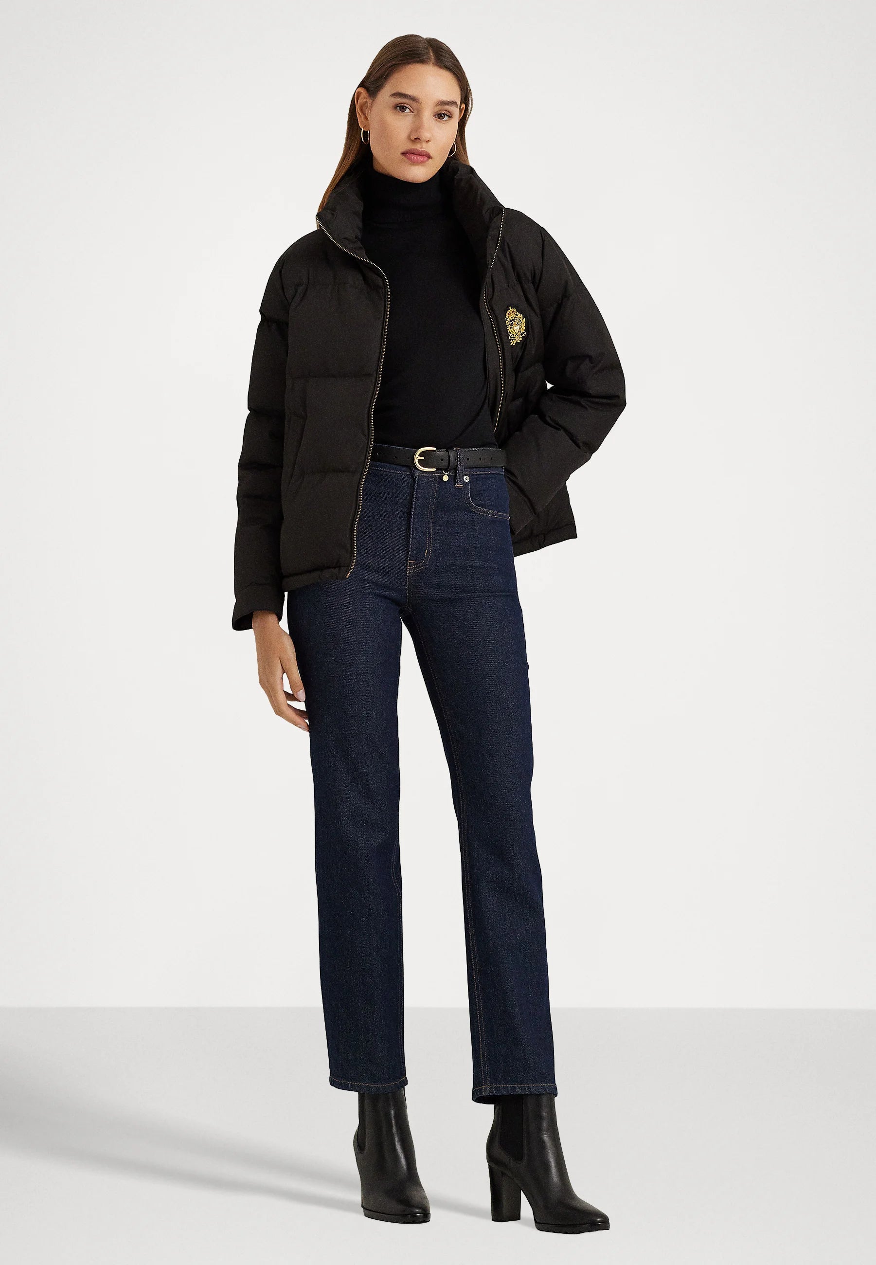Parka Logo Negra Mujer Polo Ralph Lauren