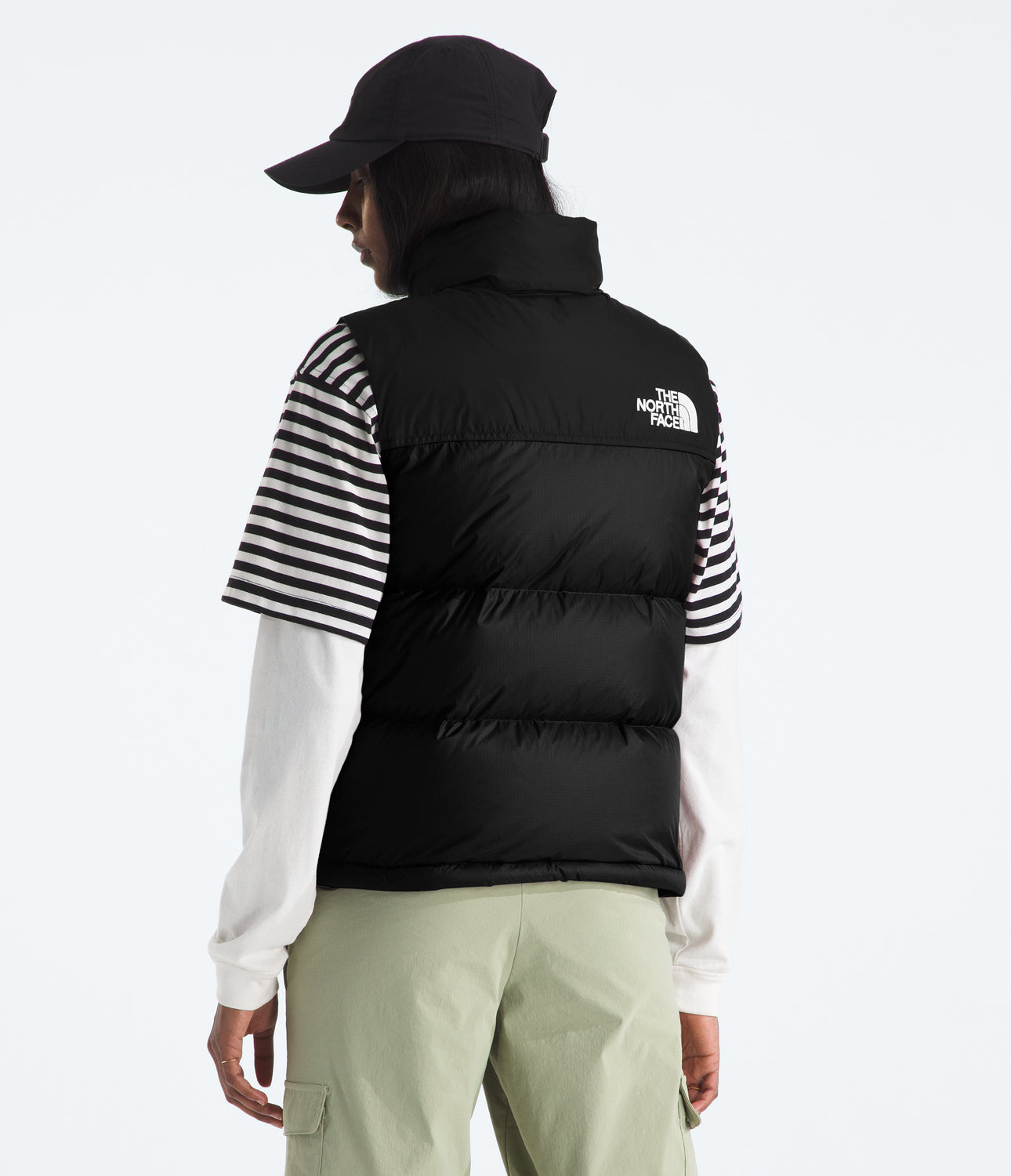 Parka Pluma 700 Retro Nuptse Sin Mangas Negra Mujer TNF