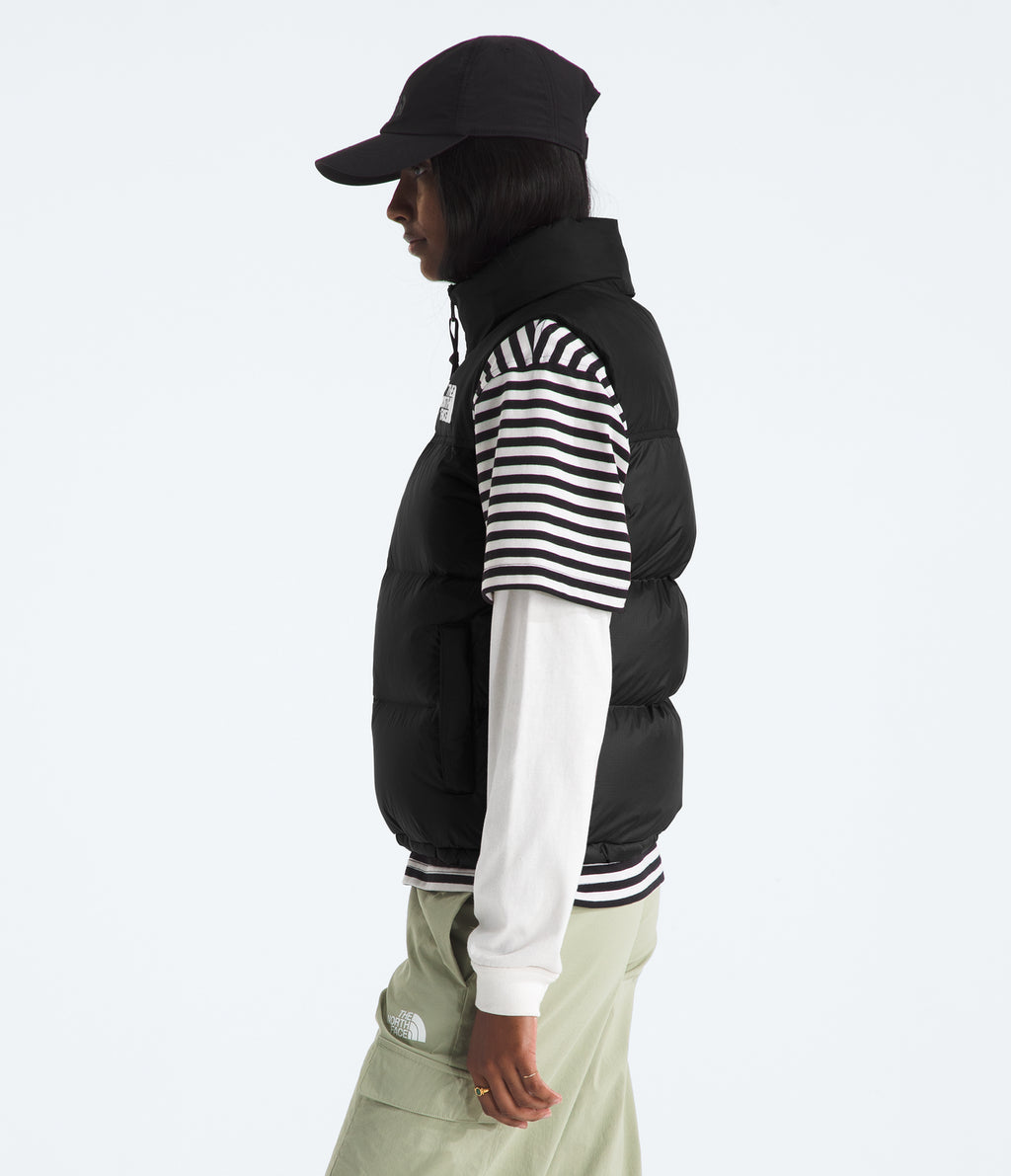 Parka Pluma 700 Retro Nuptse Sin Mangas Negra Mujer TNF