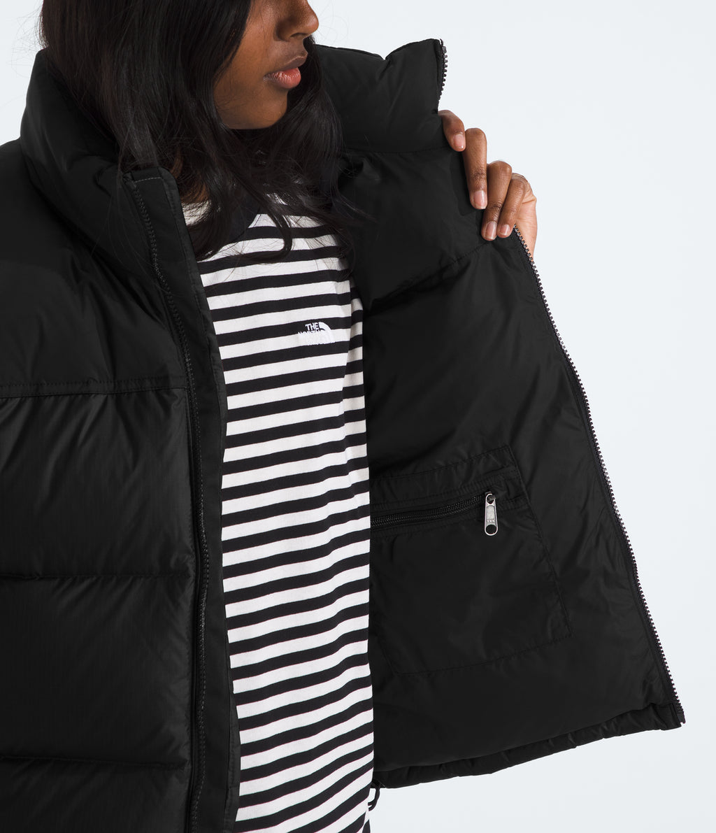 Parka Pluma 700 Retro Nuptse Sin Mangas Negra Mujer TNF