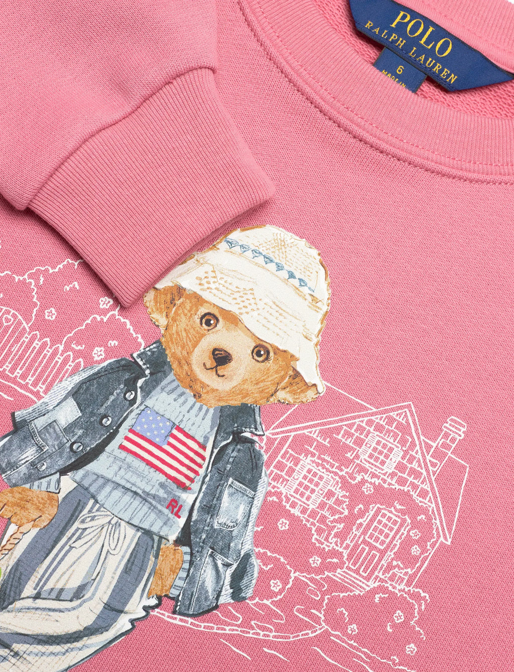 Polerón Rosa Osita Juvenil Polo Bear Ralph Lauren