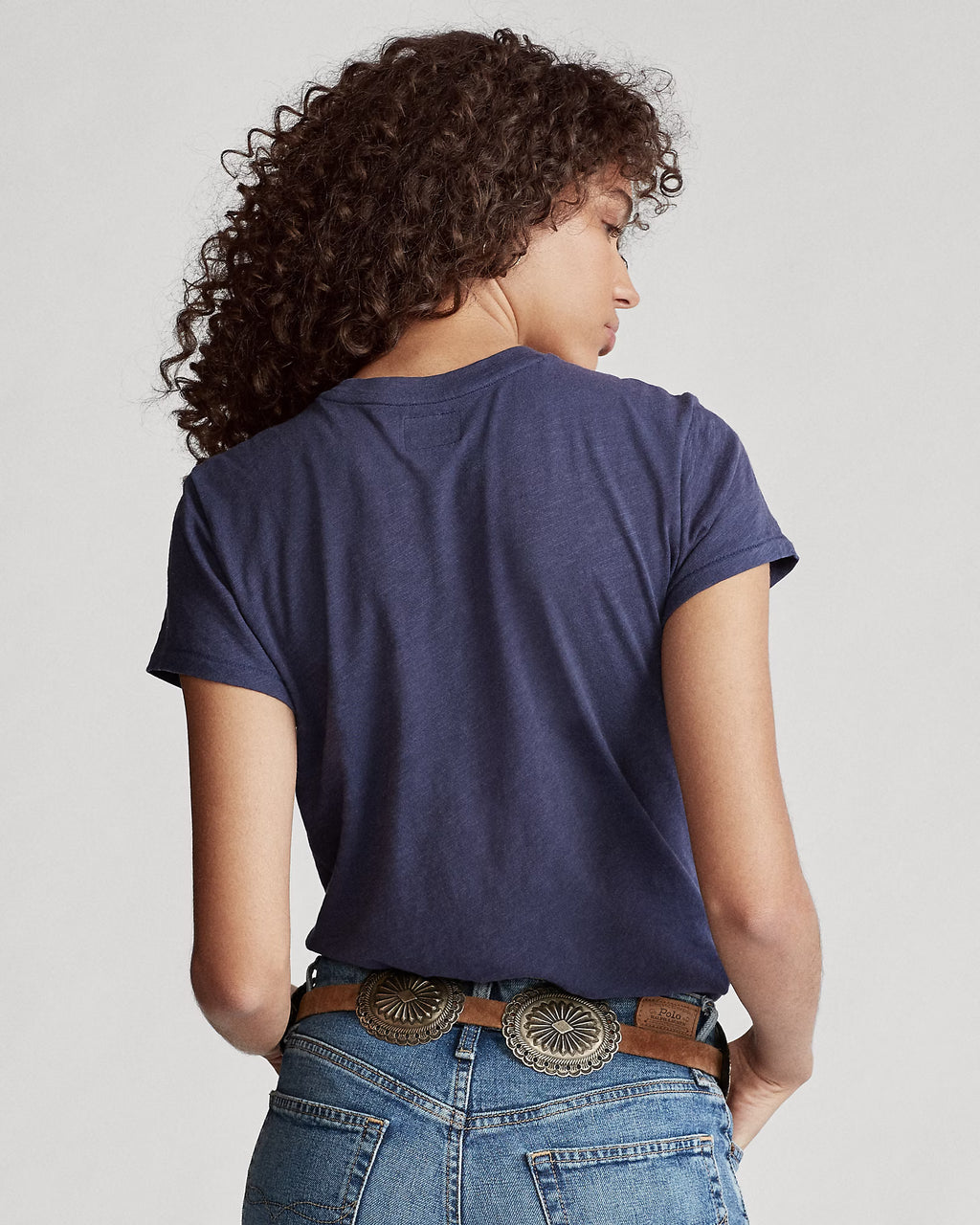 Polera Azul Rey Algodón Adulto Polo Bear