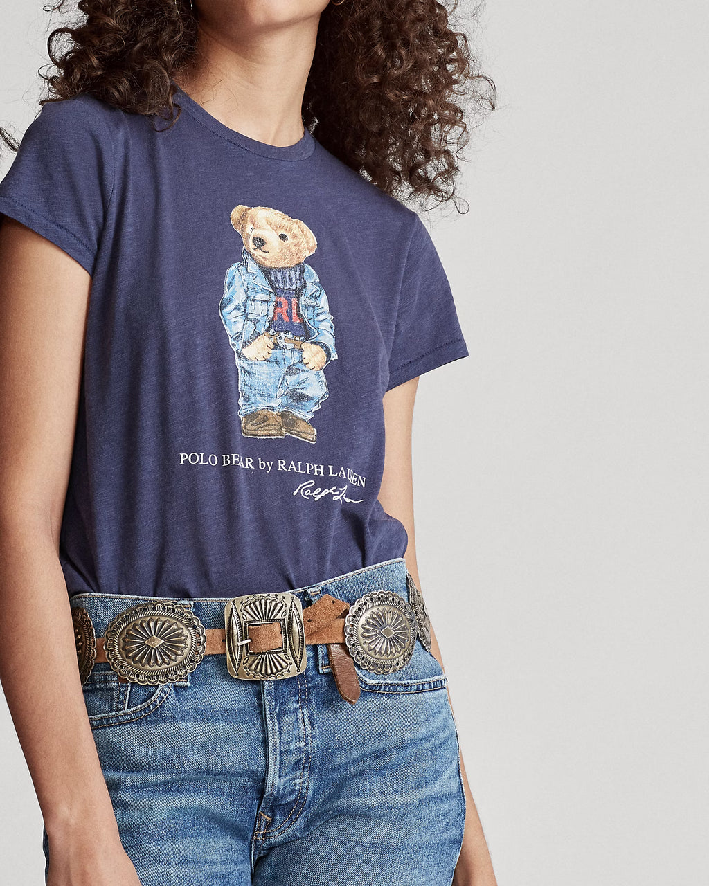 Polera Azul Rey Algodón Adulto Polo Bear