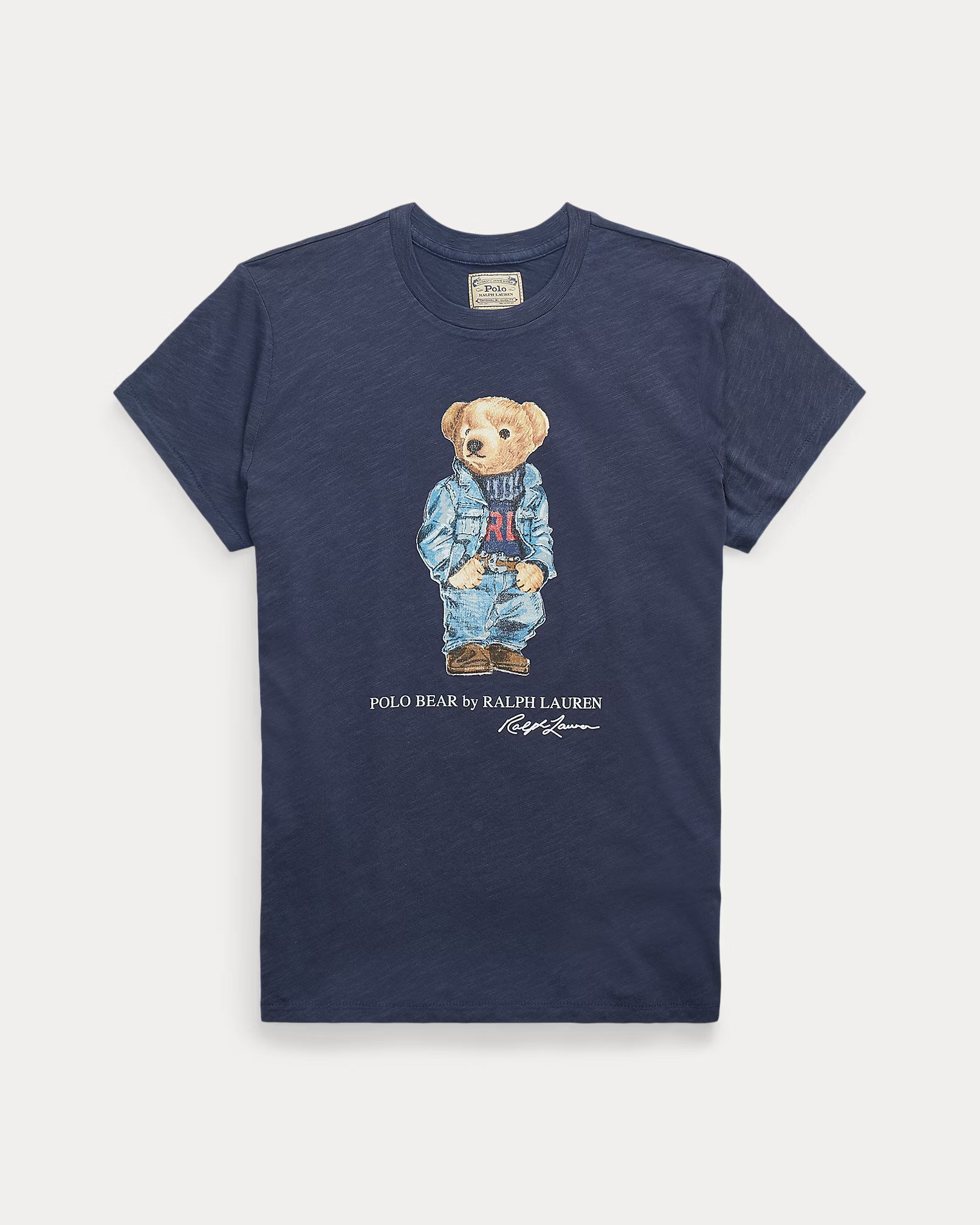 Polera Azul Rey Algodón Adulto Polo Bear