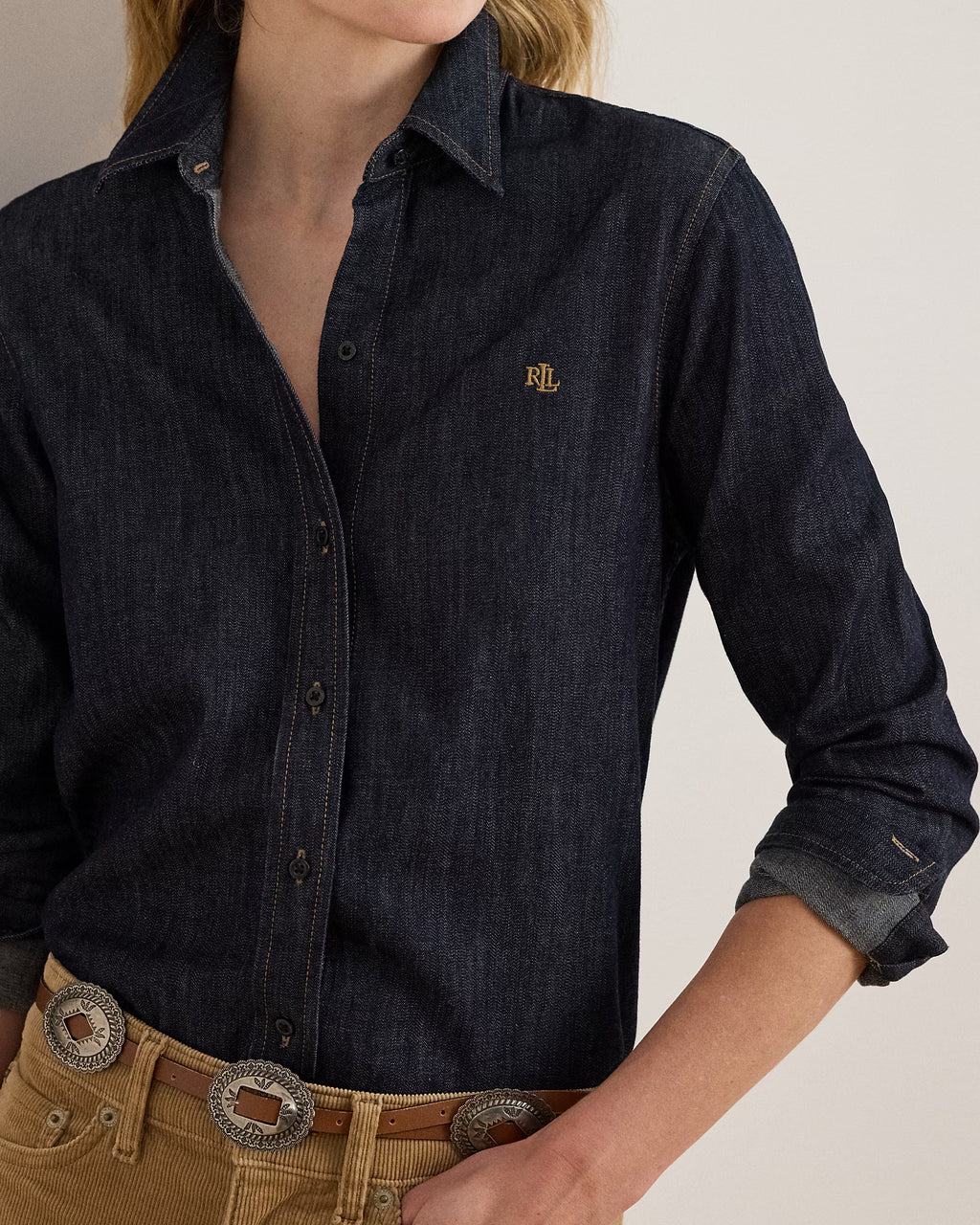 Camisa Azul Jens Algodón Adulto Ralph Lauren