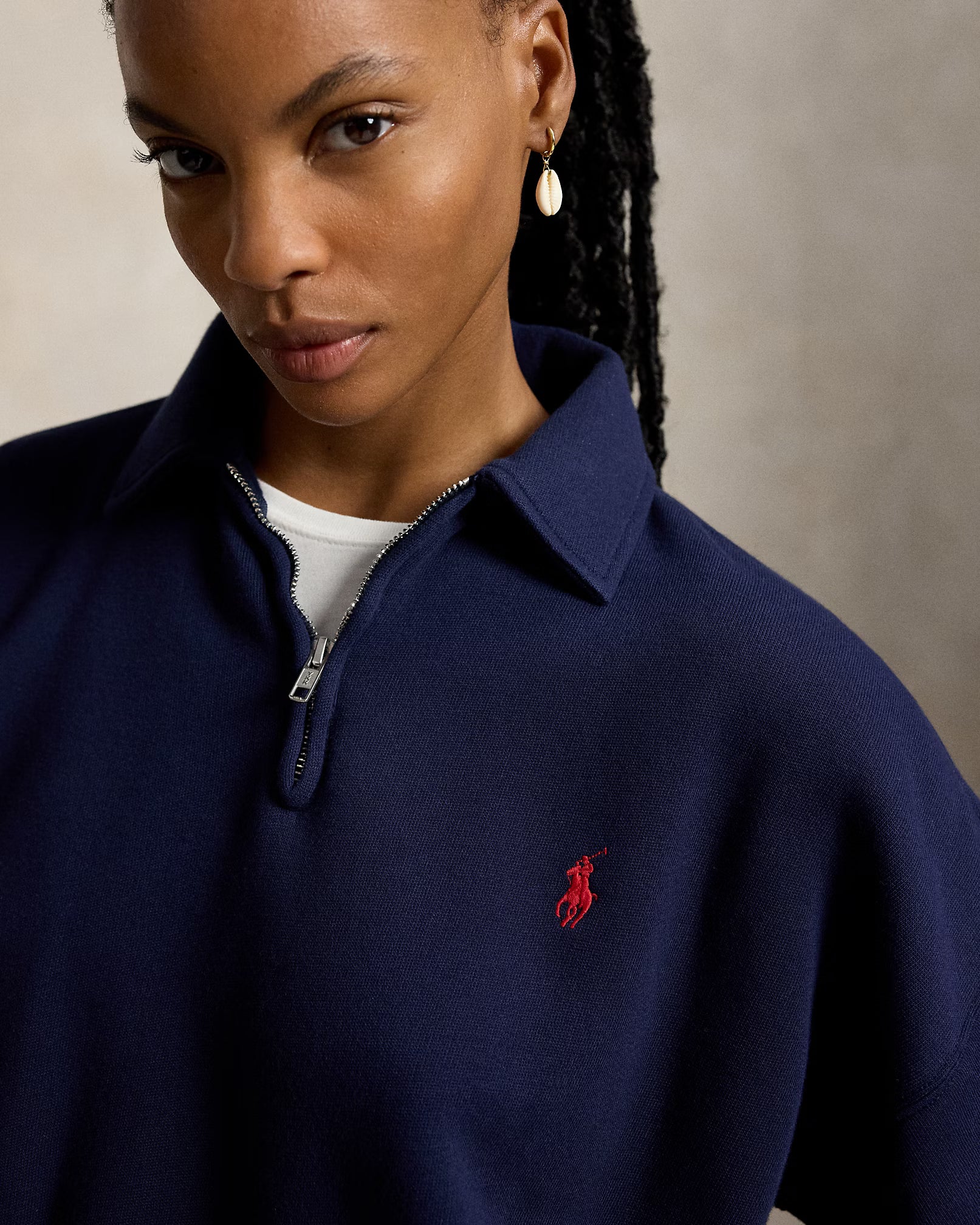 Polerón Oversize Azul Algodón Adulto Mujer Polo Ralph Lauren