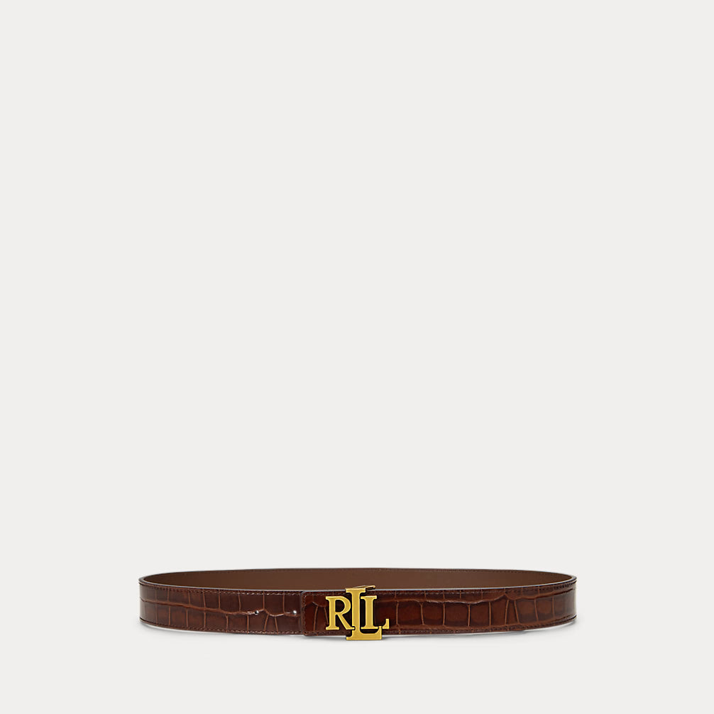 Cinturón Mahogany Cuero Reversible 2 cm Ralph Lauren
